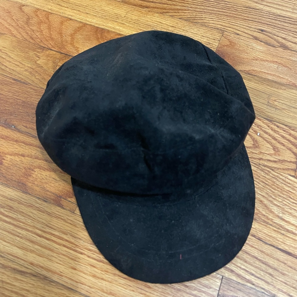 black conductor hat